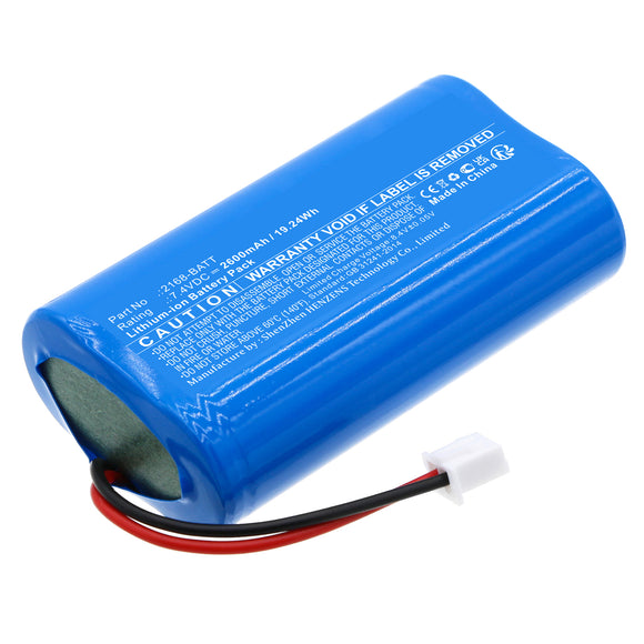 Batteries N Accessories BNA-WB-L18599 Flashlight Battery - Li-ion, 7.4V, 2600mAh, Ultra High Capacity - Replacement for Nightstick 2168-BATT Battery