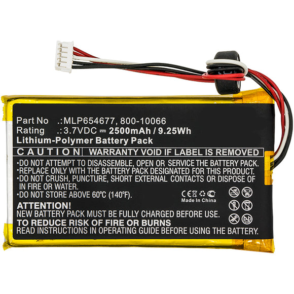 Batteries N Accessories BNA-WB-P8658 Tablets Battery - Li-Pol, 3.7V, 2500mAh, Ultra High Capacity Battery - Replacement for Leapfrog 800-10066, MLP654677 Battery