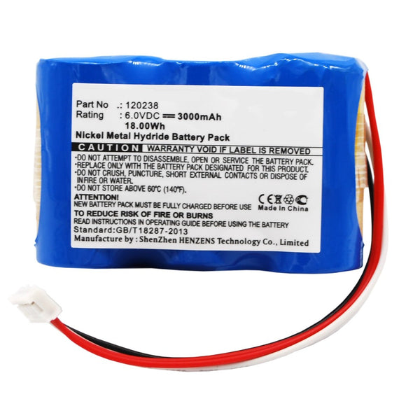Batteries N Accessories BNA-WB-H9396 Medical Battery - Ni-MH, 6V, 3000mAh, Ultra High Capacity - Replacement for Fresenius RC3000SC05AA Battery