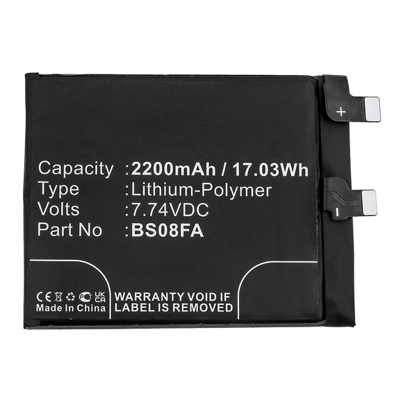 Batteries N Accessories BNA-WB-P14919 Cell Phone Battery - Li-Pol, 7.74V, 2200mAh, Ultra High Capacity - Replacement for Xiaomi BS08FA Battery