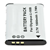 Batteries N Accessories BNA-WB-LI50B Digital Camera Battery - li-ion, 3.7V, 1000 mAh, Ultra High Capacity - Replacement for Olympus LI-50B Battery
