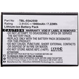 Batteries N Accessories BNA-WB-L1573 Wifi Hotspot Battery - Li-Ion, 3.8V, 1900 mAh, Ultra High Capacity Battery - Replacement for TP-Link TBL-55A2550 Battery