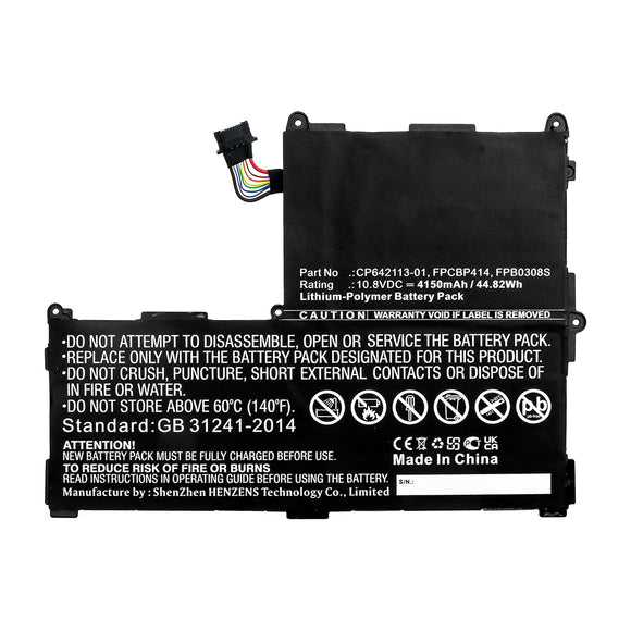 Batteries N Accessories BNA-WB-P16024 Laptop Battery - Li-Pol, 10.8V, 4150mAh, Ultra High Capacity - Replacement for Fujitsu FPB0308S Battery