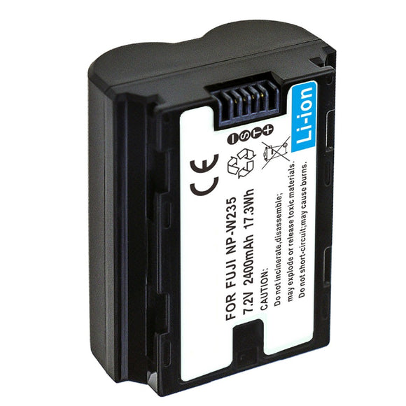 Batteries N Accessories BNA-WB-W235 Digital Camera Battery - Li-ion, 7.2V, 2400mAh, Ultra High Capacity - Replacement for Fujifilm NP-W235 Battery