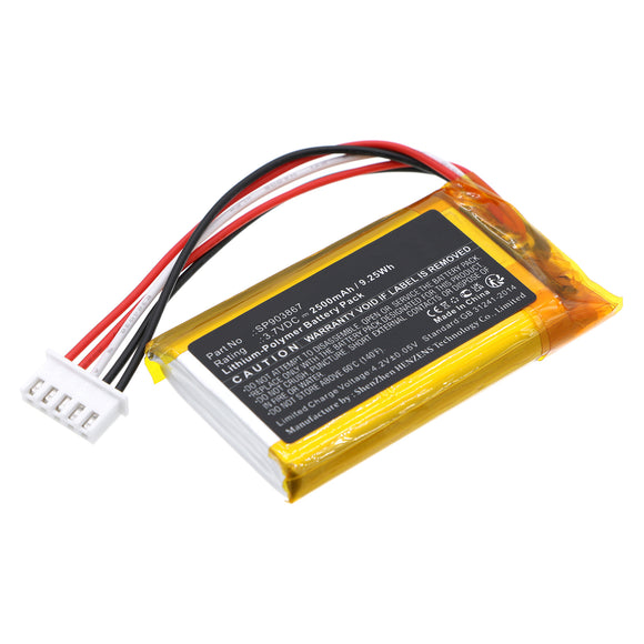 Batteries N Accessories BNA-WB-P19048 Speaker Battery - Li-Pol, 3.7V, 2500mAh, Ultra High Capacity - Replacement for Sony SP903867 Battery