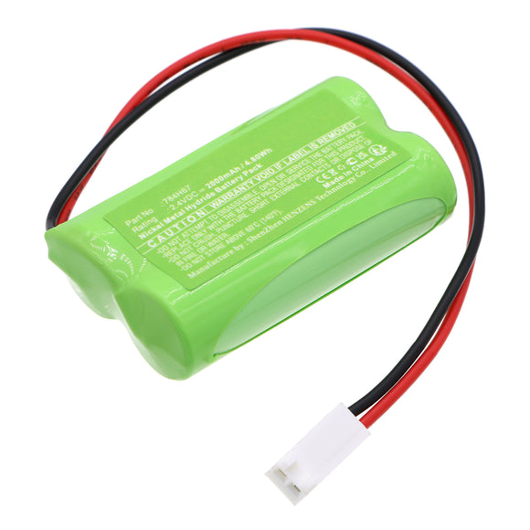 Batteries N Accessories BNA-WB-H19014 Security and Safety Battery - Ni-MH, 2.4V, 2000mAh, Ultra High Capacity - Replacement for Dual-lite 784H67 Battery