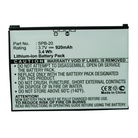 Batteries N Accessories BNA-WB-L15567 Cell Phone Battery - Li-ion, 3.7V, 920mAh, Ultra High Capacity - Replacement for Garmin-Asus SPB-20 Battery