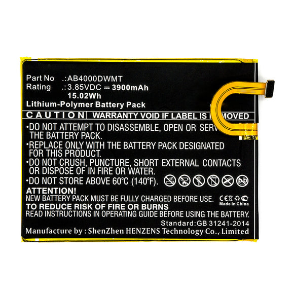Batteries N Accessories BNA-WB-P14827 Cell Phone Battery - Li-Pol, 3.85V, 3900mAh, Ultra High Capacity - Replacement for Philips AB4000DWMT Battery