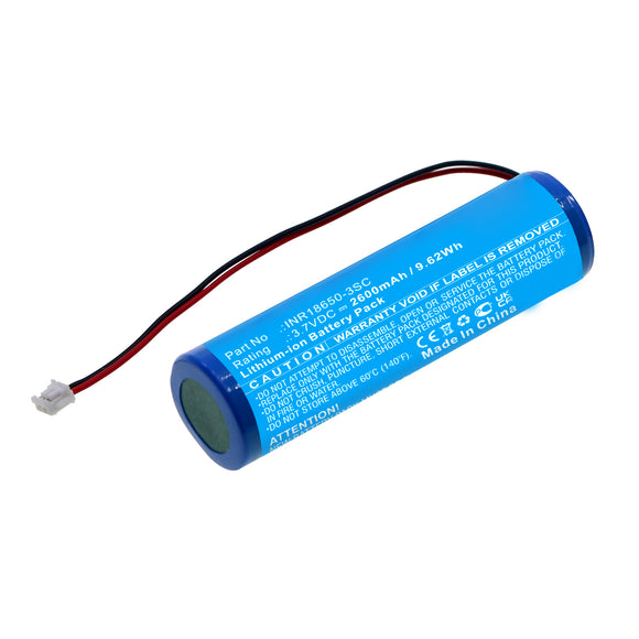 Batteries N Accessories BNA-WB-L17313 Barcode Scanner Battery - Li-ion, 3.7V, 2600mAh, Ultra High Capacity - Replacement for Honeywell INR18650-3SC Battery