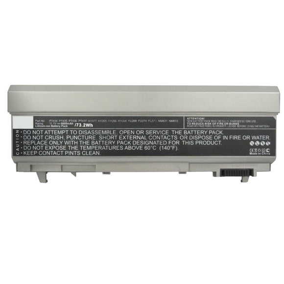 Batteries N Accessories BNA-WB-L9590 Laptop Battery - Li-ion, 11.1V, 6600mAh, Ultra High Capacity - Replacement for Dell PT434 Battery