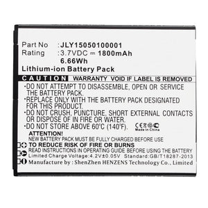 Batteries N Accessories BNA-WB-L3065 Cell Phone Battery - Li-Ion, 3.7V, 1800 mAh, Ultra High Capacity Battery - Replacement for Alta Calidad JLY15050100001 Battery