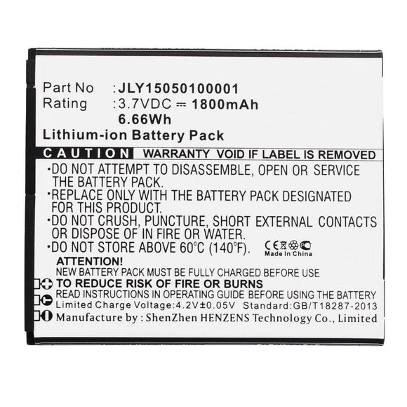 Batteries N Accessories BNA-WB-L3065 Cell Phone Battery - Li-Ion, 3.7V, 1800 mAh, Ultra High Capacity Battery - Replacement for Alta Calidad JLY15050100001 Battery