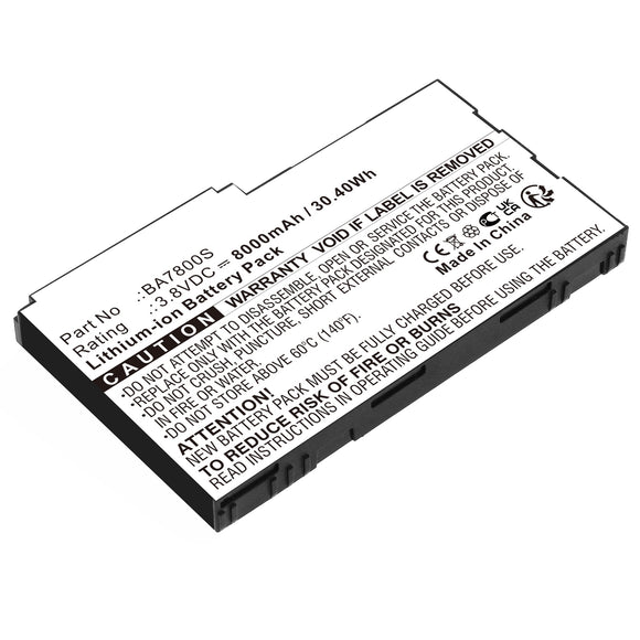 Batteries N Accessories BNA-WB-L17837 Equipment Battery - Li-Ion, 3.8V, 8000mAh, Ultra High Capacity - Replacement for Spectra BA7800S Battery