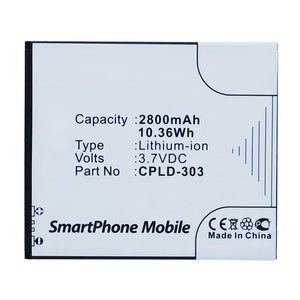 Batteries N Accessories BNA-WB-L15535 Cell Phone Battery - Li-ion, 3.7V, 2800mAh, Ultra High Capacity - Replacement for Coolpad CPLD-303 Battery