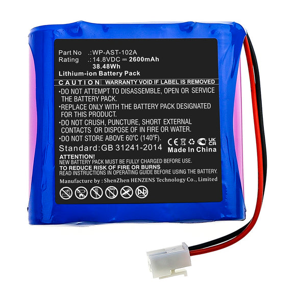 Batteries N Accessories BNA-WB-L13580 Medical Battery - Li-ion, 14.8V, 2600mAh, Ultra High Capacity - Replacement for OSEN WP-AST-102A Battery