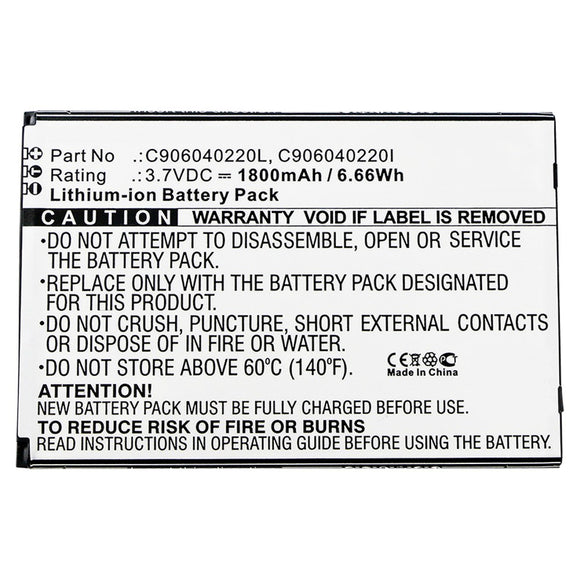 Batteries N Accessories BNA-WB-L9990 Cell Phone Battery - Li-ion, 3.7V, 1800mAh, Ultra High Capacity - Replacement for Blu C906040220I Battery