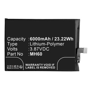 Batteries N Accessories BNA-WB-P19102 Cell Phone Battery - Li-Pol, 3.87V, 6000mAh, Ultra High Capacity - Replacement for Motorola MH60 Battery