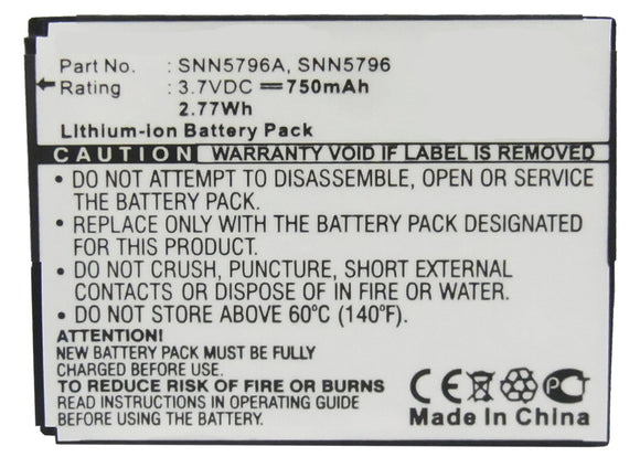 Batteries N Accessories BNA-WB-L8336 Cell Phone Battery - Li-ion, 3.7V, 750mAh, Ultra High Capacity Battery - Replacement for Motorola BD50, SNN5796, SNN5796A Battery