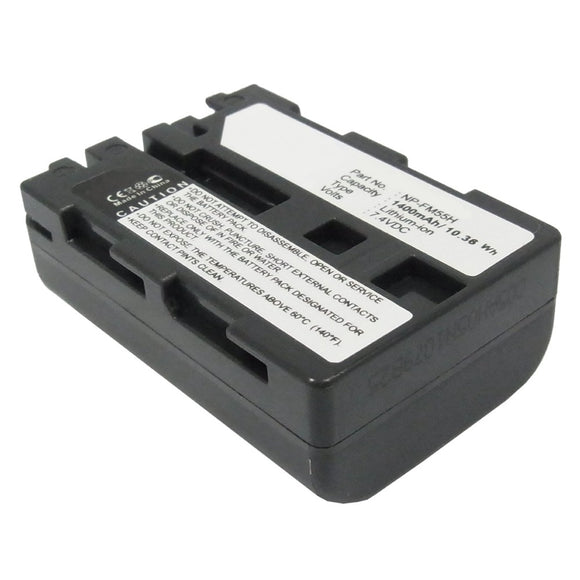 Batteries N Accessories BNA-WB-L9184 Digital Camera Battery - Li-ion, 7.4V, 1400mAh, Ultra High Capacity - Replacement for Sony NP-FM55H Battery