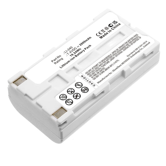 Batteries N Accessories BNA-WB-L17147 Lighting & Studio Battery - Li-ion, 7.4V, 2600mAh, Ultra High Capacity - Replacement for Audio-Technica  LI-240 Battery