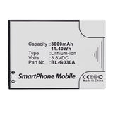Batteries N Accessories BNA-WB-L11519 Cell Phone Battery - Li-ion, 3.8V, 3000mAh, Ultra High Capacity - Replacement for GIONEE BL-G030A Battery