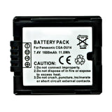 Batteries N Accessories BNA-WB-CGADU14 Camcorder Battery - li-ion, 7.4V, 1600 mAh, Ultra High Capacity Battery - Replacement for Panasonic CGA-DU14U Battery