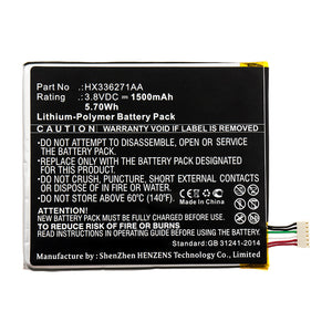 Batteries N Accessories BNA-WB-P14850 Cell Phone Battery - Li-Pol, 3.8V, 1500mAh, Ultra High Capacity - Replacement for Prestigio HX336271AA Battery