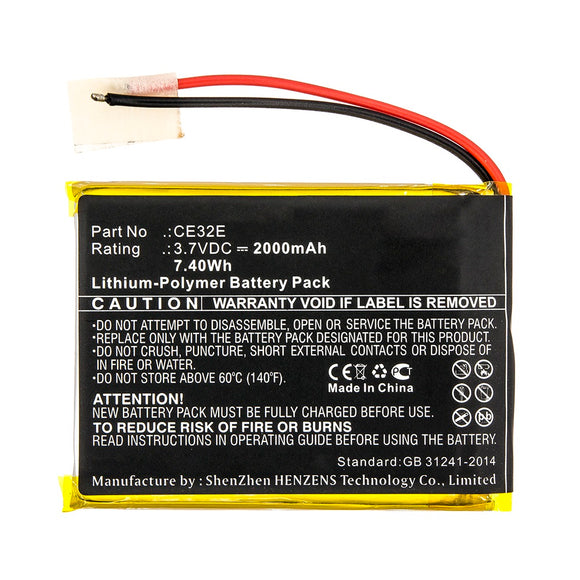 Batteries N Accessories BNA-WB-P13309 Digital Camera Battery - Li-Pol, 3.7V, 2000mAh, Ultra High Capacity - Replacement for Safety Vision CE32E Battery