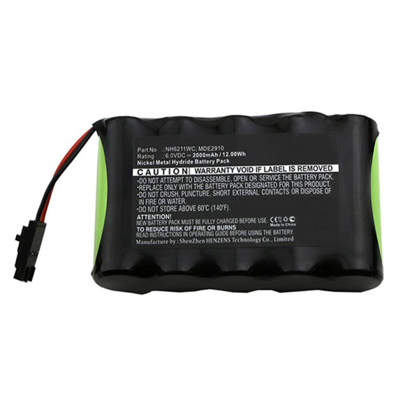 Batteries N Accessories BNA-WB-H9335 Medical Battery - Ni-MH, 6V, 2000mAh, Ultra High Capacity - Replacement for Baxter Healthcare NH6211WC Battery