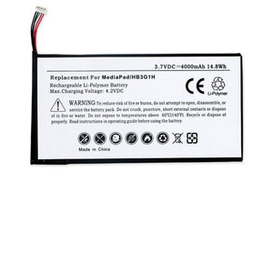 Batteries N Accessories BNA-WB-TLP-014 Tablet Battery - Li-Pol, 3.7V, 4000 mAh, Ultra High Capacity Battery - Replacement for Huawei HB3G1H Battery