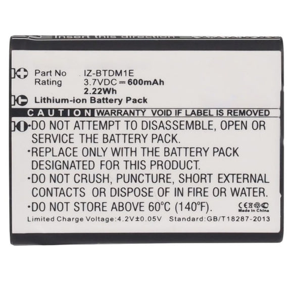 Batteries N Accessories BNA-WB-L13602 Medical Battery - Li-ion, 3.7V, 600mAh, Ultra High Capacity - Replacement for Sharp IZ-BTDM1E Battery