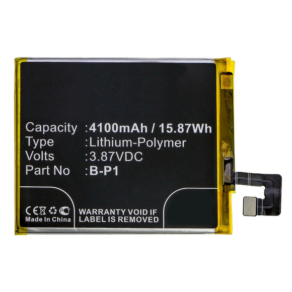 Batteries N Accessories BNA-WB-P10169 Cell Phone Battery - Li-Pol, 3.87V, 4100mAh, Ultra High Capacity - Replacement for VIVO B-P1 Battery