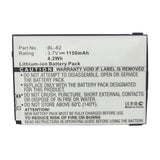 Batteries N Accessories BNA-WB-L14492 Cell Phone Battery - Li-ion, 3.7V, 1150mAh, Ultra High Capacity - Replacement for I-Mobile BL-82 Battery