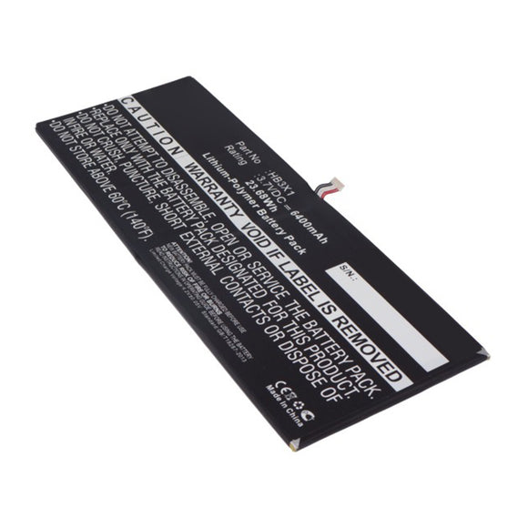 Batteries N Accessories BNA-WB-P12013 Tablet Battery - Li-Pol, 3.7V, 6400mAh, Ultra High Capacity - Replacement for Huawei HB3X1 Battery