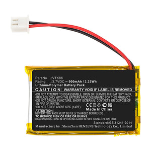 Batteries N Accessories BNA-WB-P14218 GPS Battery - Li-Pol, 3.7V, 900mAh, Ultra High Capacity - Replacement for Velocitek VTK86 Battery