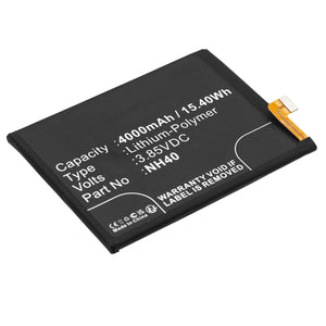 Batteries N Accessories BNA-WB-P18745 Cell Phone Battery - Li-Pol, 3.85V, 4000mAh, Ultra High Capacity - Replacement for Motorola NH40 Battery