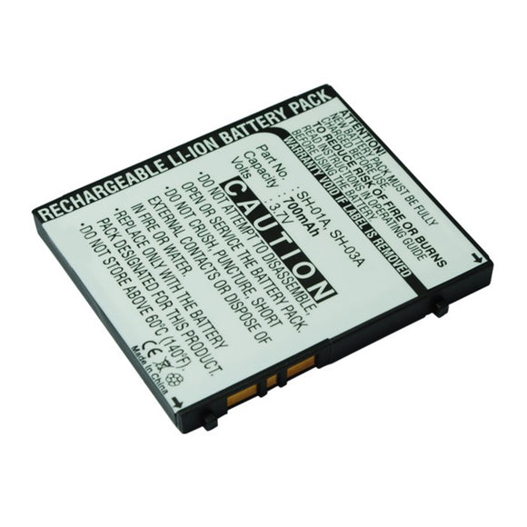 Batteries N Accessories BNA-WB-L13208 Cell Phone Battery - Li-ion, 3.7V, 700mAh, Ultra High Capacity - Replacement for Sharp SH-01A Battery