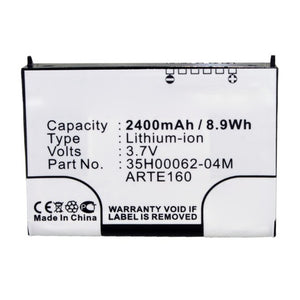 Batteries N Accessories BNA-WB-L16195 PDA Battery - Li-ion, 3.7V, 2400mAh, Ultra High Capacity - Replacement for Qtek ARTE160 Battery