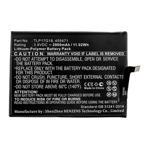 Batteries N Accessories BNA-WB-P14011 Cell Phone Battery - Li-Pol, 3.8V, 2900mAh, Ultra High Capacity - Replacement for Wiko 455471 Battery
