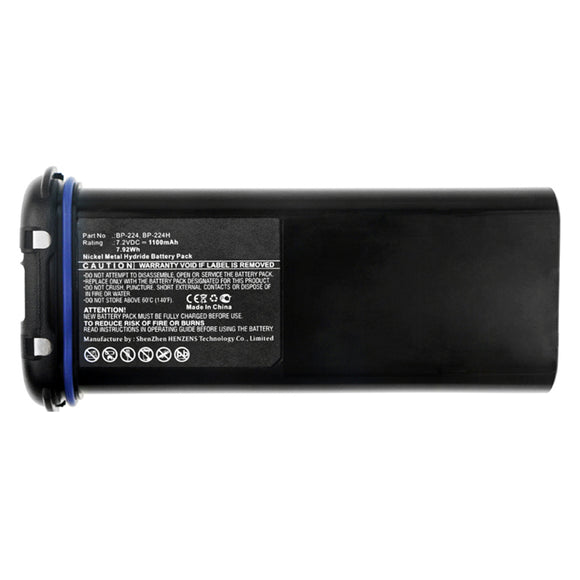 Batteries N Accessories BNA-WB-H12070 2-Way Radio Battery - Ni-MH, 7.2V, 1100mAh, Ultra High Capacity - Replacement for Icom BP-224 Battery