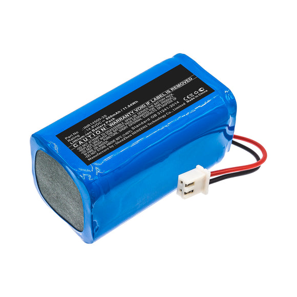 Batteries N Accessories BNA-WB-L11215 Vacuum Cleaner Battery - Li-ion, 14.8V, 800mAh, Ultra High Capacity - Replacement for Ecovacs INR14500-3S Battery