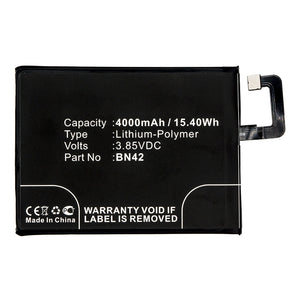Batteries N Accessories BNA-WB-P14897 Cell Phone Battery - Li-Pol, 3.85V, 4000mAh, Ultra High Capacity - Replacement for Xiaomi BN42 Battery