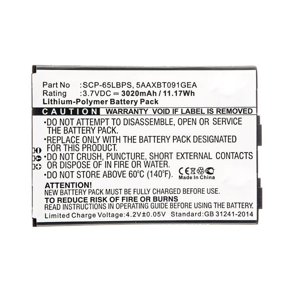 Batteries N Accessories BNA-WB-P12214 Cell Phone Battery - Li-Pol, 3.7V, 3020mAh, Ultra High Capacity - Replacement for Kyocera SCP-65LBPS Battery