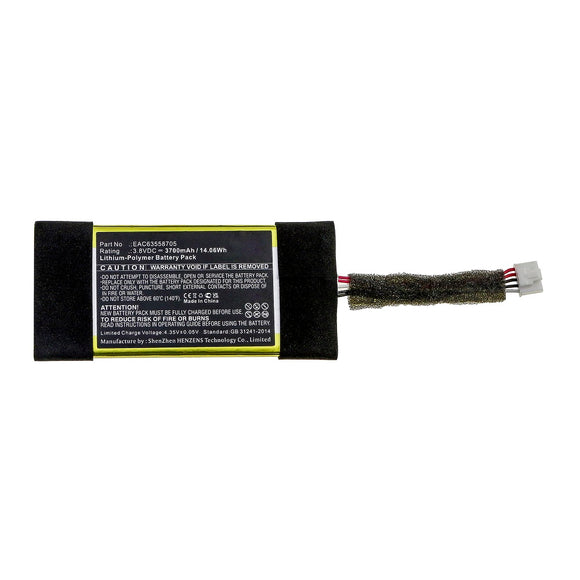 Batteries N Accessories BNA-WB-P12839 Speaker Battery - Li-Pol, 3.8V, 3700mAh, Ultra High Capacity - Replacement for LG EAC63558705 Battery