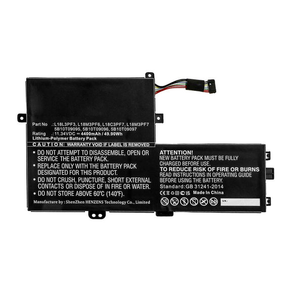 Batteries N Accessories BNA-WB-P12608 Laptop Battery - Li-Pol, 11.34V, 4400mAh, Ultra High Capacity - Replacement for Lenovo L18C3PF7 Battery