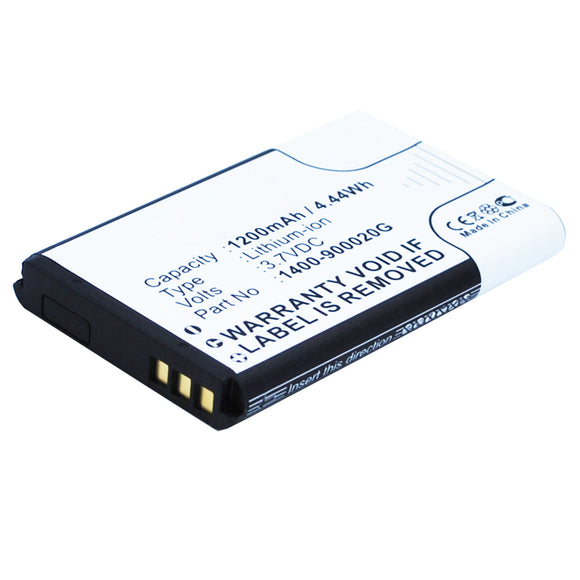 Batteries N Accessories BNA-WB-L1280 Barcode Scanner Battery - Li-Ion, 3.7V, 1200 mAh, Ultra High Capacity Battery - Replacement for Unitech 1400-900020G Battery