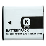 Batteries N Accessories BNA-WB-NPBK1 Digital Camera Battery - li-ion, 3.7V, 1100 mAh, Ultra High Capacity - Replacement for Sony NP-BK1 Battery