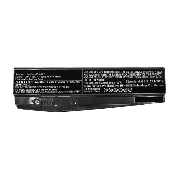 Batteries N Accessories BNA-WB-L15929 Laptop Battery - Li-ion, 11.1V, 4400mAh, Ultra High Capacity - Replacement for Clevo N850BAT-6 Battery