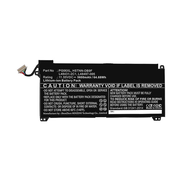 Batteries N Accessories BNA-WB-L11756 Laptop Battery - Li-ion, 11.55V, 5600mAh, Ultra High Capacity - Replacement for HP PG06XL Battery