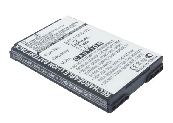Batteries N Accessories BNA-WB-L3760 Cell Phone Battery - Li-ion, 3.7, 1400mAh, Ultra High Capacity Battery - Replacement for BlackBerry ASY-14321-001, BAT-11005-001, C-X2 Battery